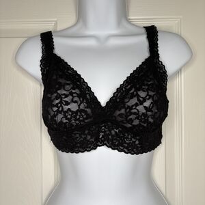 BP Black Floral Lace Bra Size Large